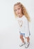 Blusa Manga Longa Menina Com Glitter Hering - Off White - Gika Baby