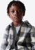Camisa Infantil Menino Fio Tinto Xadrez Com Capuz Hering - Cinza na internet