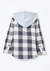Imagem do Camisa Infantil Menino Fio Tinto Xadrez Com Capuz Hering - Cinza