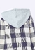 Camisa Infantil Menino Fio Tinto Xadrez Com Capuz Hering - Cinza - loja online
