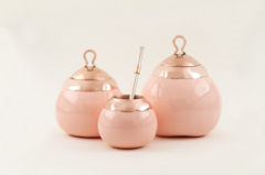 Juego completo de mate rosa de cerámica. - comprar online