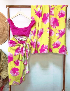 Panneau Canga Hibisco - Stelli Resort & Beachwear