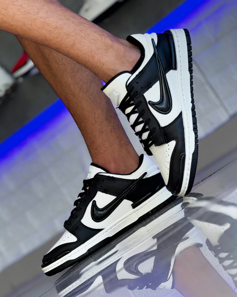 DUNK LOW TWIST BRANCO/PRETO
