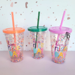 VASO GLITTER " NICE DAY"