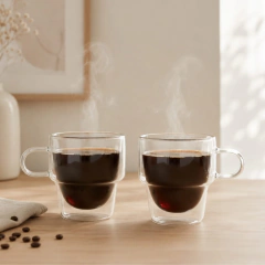 TAZA DOBLE VIDRIO COFFE CUP 250ML