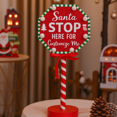 CARTEL LUZ LED STOP SANTA - comprar online