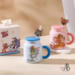 TAZA CON BOMBILLA TOM Y JERRY - comprar online