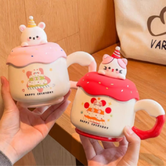 TAZA CON TAPA ANIMALITOS BIRTHDAY en internet