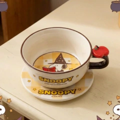 TAZA CON PLATO SNOOPY HECHICERO
