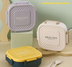 LUNCHERA VIANDA CUADRADA HEALTY - comprar online