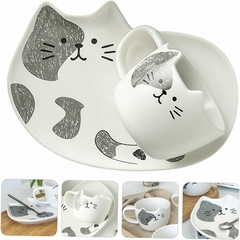 TAZA CON PLATO BANDEJA CAT PRINT en internet