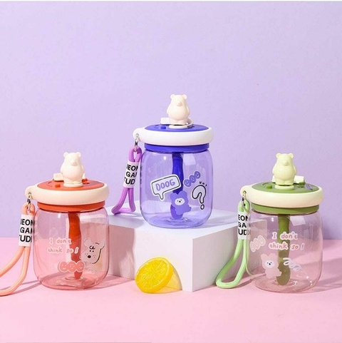 VASO CON BOMBILLA BEAR CUTE