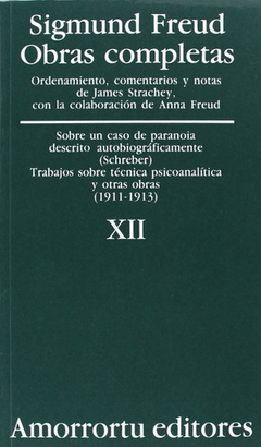 Obras Completas Tomo Xii - Sobre Un Caso De - Freud, Sigmund