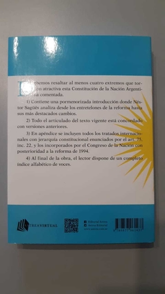CONSTITUCIÓN ARGENTINA COMENTADA - SAGUES - ED. ASTREA en internet