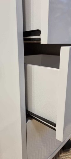 CAJONERA BLANCA LAQ 3 CAJONES CALADA 30X30X60 CM - tienda online