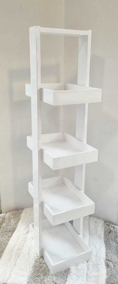 ORGANIZADOR CANASTA 4 LAQUEADO BLANCO 25X30X100 CM