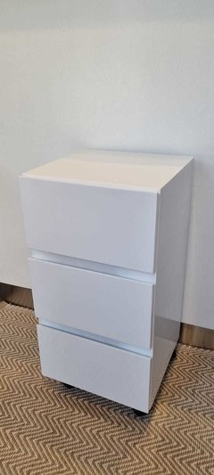 CAJONERA BLANCA LAQ 3 CAJONES LISA 30X30X60 CM - comprar online
