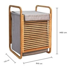 CANASTO ROPA BAMBOO "LINE" - comprar online