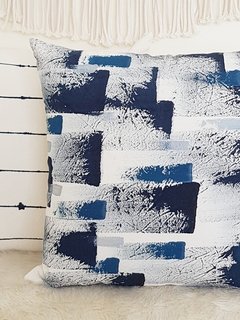 ALMOHADON PARIS RAYAS AZULES IRREGULARES en internet