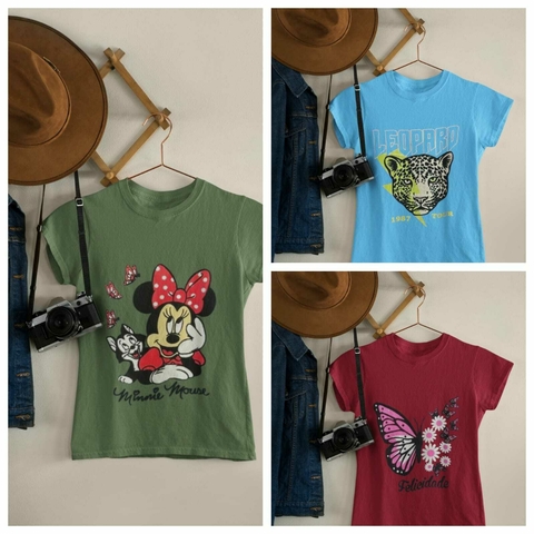 Kit 3 T-shirts Flocado - Estampas Variadas e Conforto | 2025 - comprar online