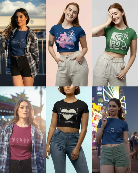 Kit 6 Croppeds Estampados – Mais Variedade, Mais Estilo! - comprar online