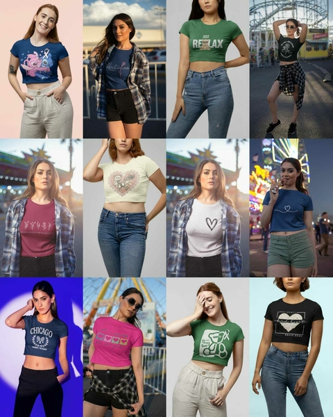 Kit 12 Croppeds Estampados – Um Mix Perfeito de Moda e Conforto! - comprar online