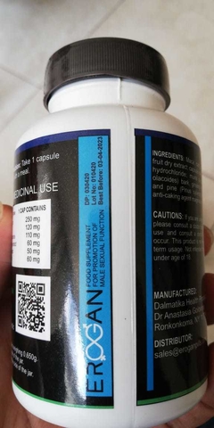 Erogan Importado Original 30 Caps con Codigo de Verificación - tienda online