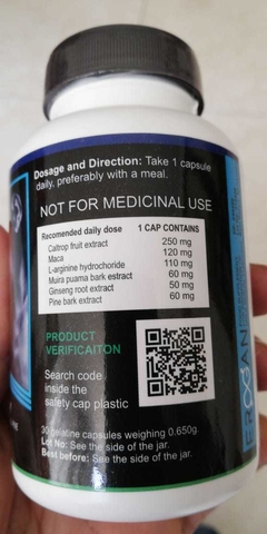 Erogan Importado Original 30 Caps con Codigo de Verificación - Fit Natural