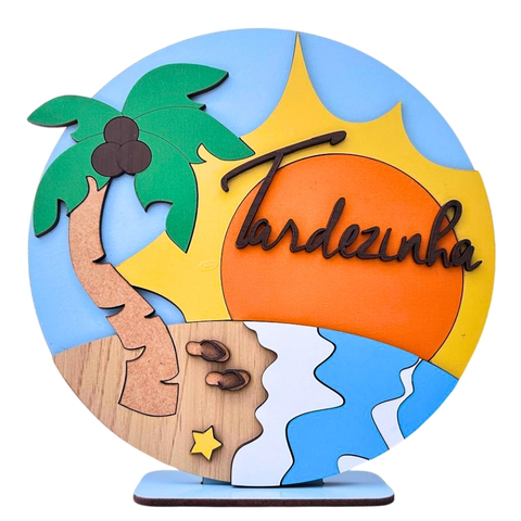 Centro de Mesa Decoração Festa Tardezinha Verão Praia 20cm