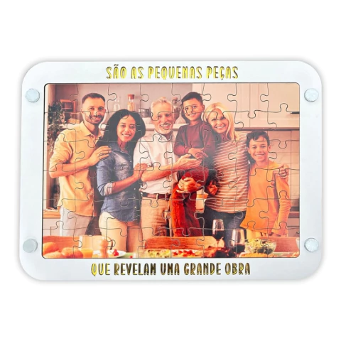 Quadro Quebra Cabeça Personalizado Foto Presente