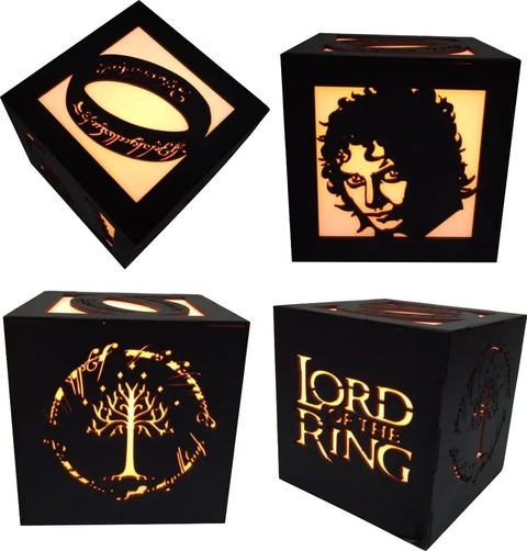 luminaria senhor dos aneis abajur lord of rings em mdf artesanal