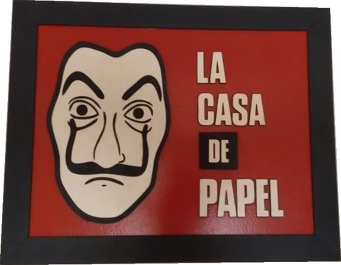 Quadro La Casa De Papel em alto relevo