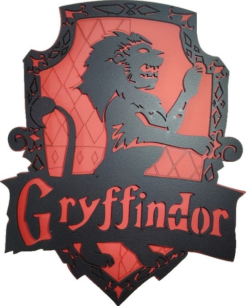 Quadro Grifinória Gryffindor Harry Potter Hp Em Mdf