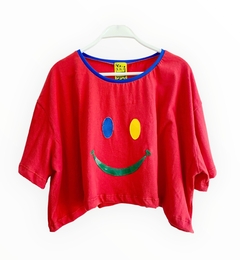Remera Crop Smile - comprar online