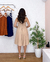 Vestido Curto Alças Reguláveis (Nude) - Loja Zart
