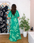 Vestido Longo Fenda Lateral (Estampado Verde) - Loja Zart
