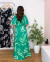 Vestido Longo Fenda Lateral (Estampado Verde) - Loja Zart