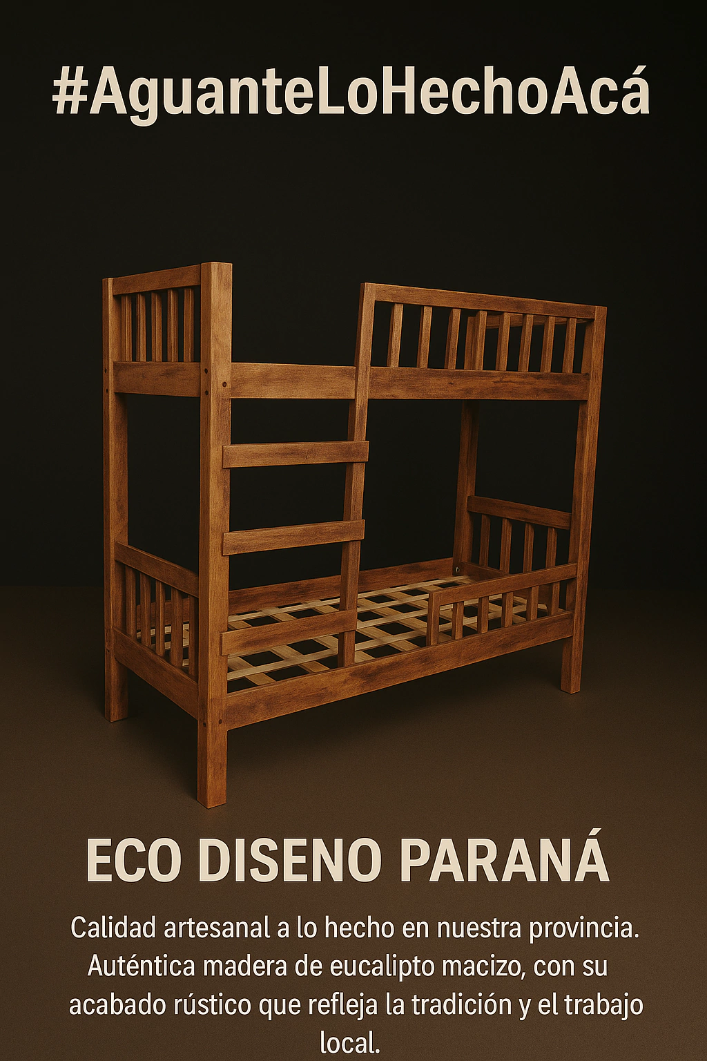 cama cucheta barandal completo - chaná
