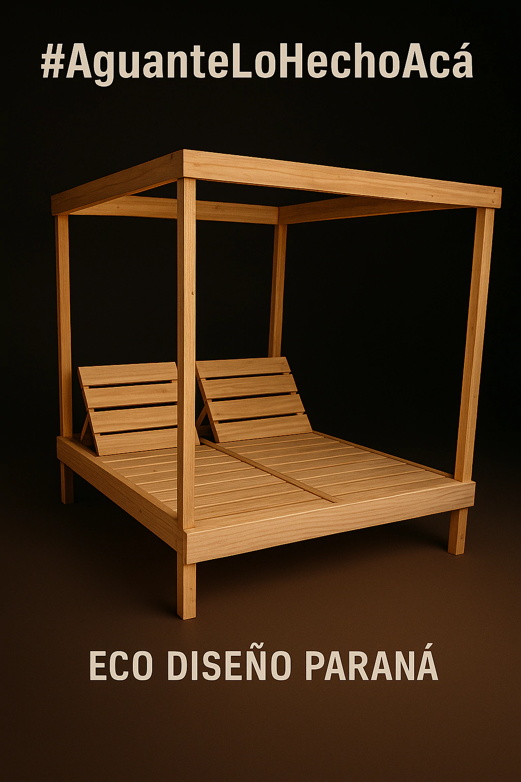 camastro doble con pergola