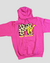 Moletom rosa com estampa do logo da MTV em estilo de onça.