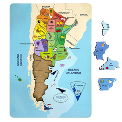ROMPECABEZAS ENCASTRE ARGENTINA DE MADERA