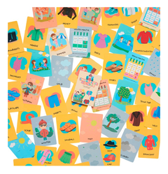 CARTAS DIDÁCTICAS SEASONS, WEATHER AND CLOTHES en internet