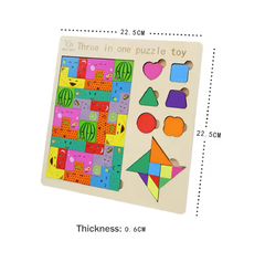 3 EN 1: TETRIS + ENCASTRE DE FIGURAS + TANGRAM - comprar online