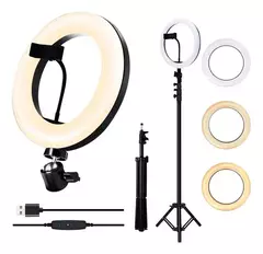 Aro de Luz Led 30cm luz blanca y rgb con Trípode Extensible 2m