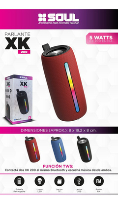 Parlante Soul XK200 Color Rojo en internet