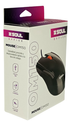 Mouse para PC Escritorio Cable Usb 1.5 Metros 1200 dpi Negro - RED ALO