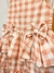 Vestido Xadrez Rosê e Branco Eva - comprar online