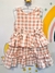 Vestido Xadrez Rosê e Branco Eva