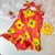 Macaquinho Frufru Floral Laranja - comprar online