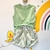 Conjunto Regata Verde Folhas